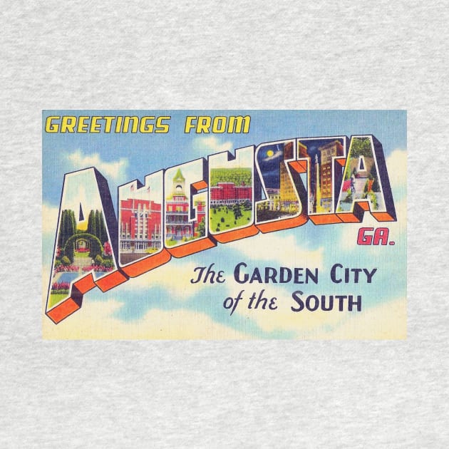 Greetings from Augusta, Georgia - Vintage Large Letter Postcard by Naves